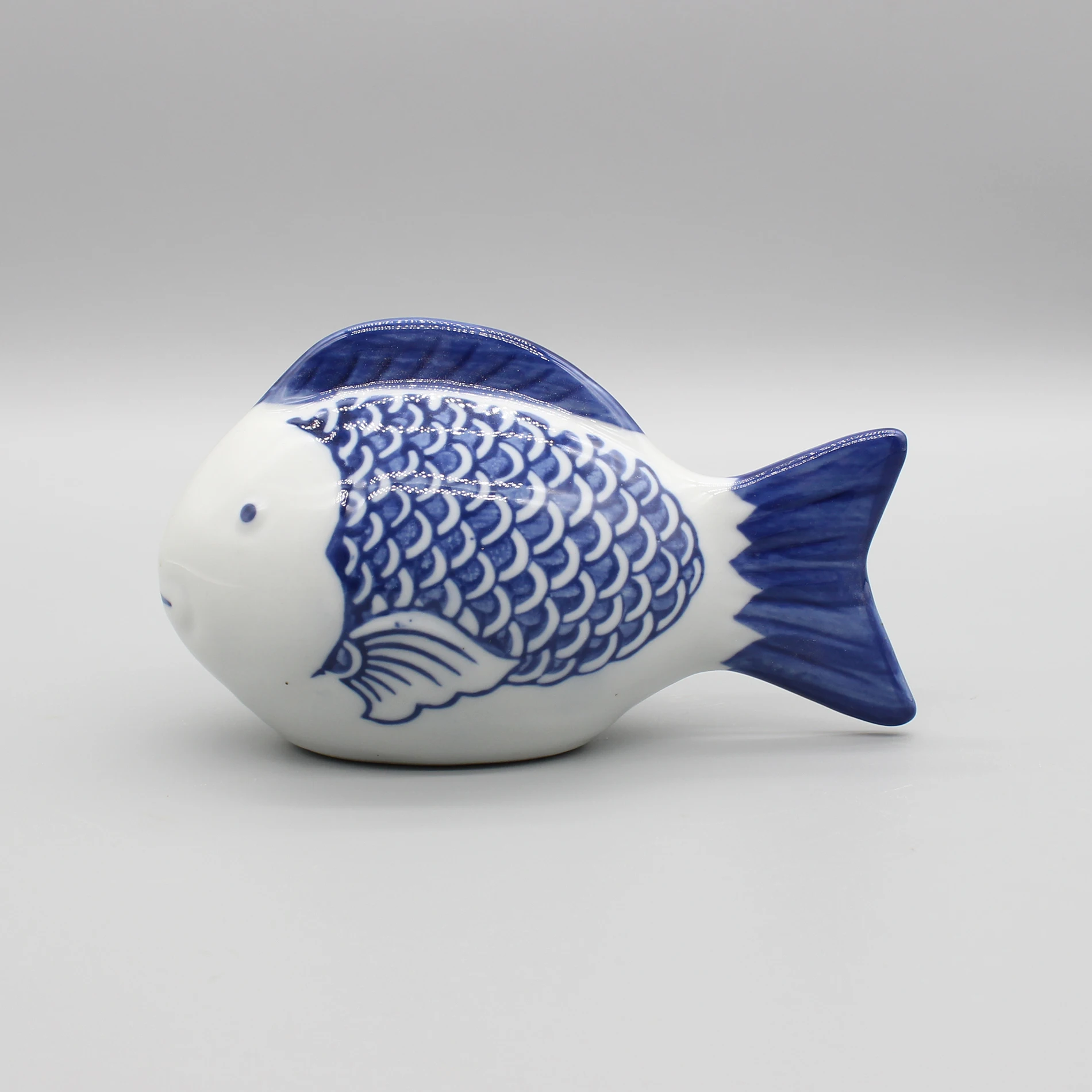 

Ceramic Fish, Blue and White, Table Accessory