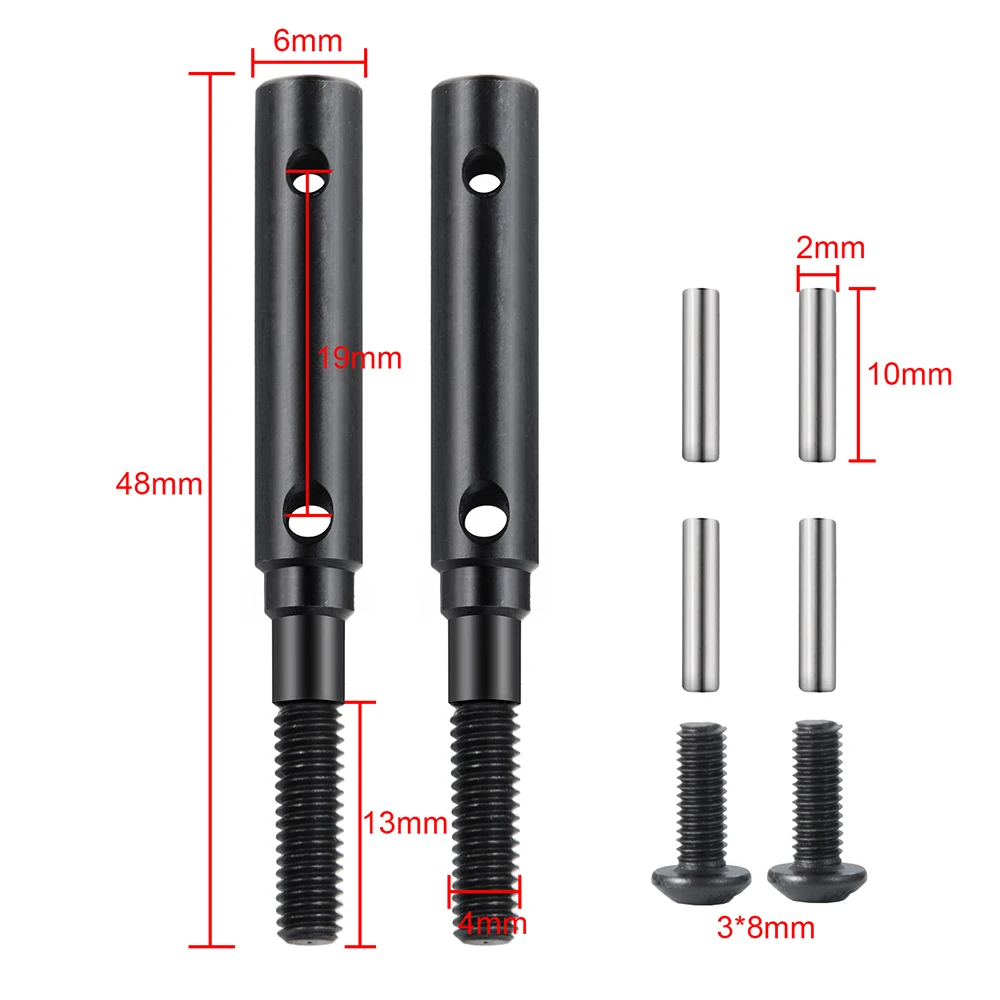 YEAHRUN Metal Extended Portal Stub Axle Drive Gear Shaft for TRX-4 TRX4 1/10 RC Crawler Car Upgrade Parts Accessories