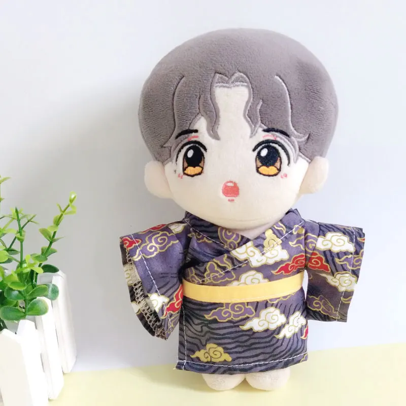 1 PCS 20cm Doll Clothes BJD Doll Clothes Boy Girl Kimono Yukata  Doll Accessories Korea Kpop EXO idol Dolls gift DIY Toys