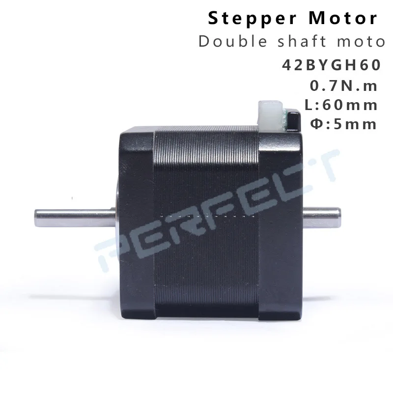 double shaft motor 42BYGH60 Nema 17 Stepper Motor 0.7N  42BYGH 1.5A two aixs motor 4-lead for 3D printer 60MM