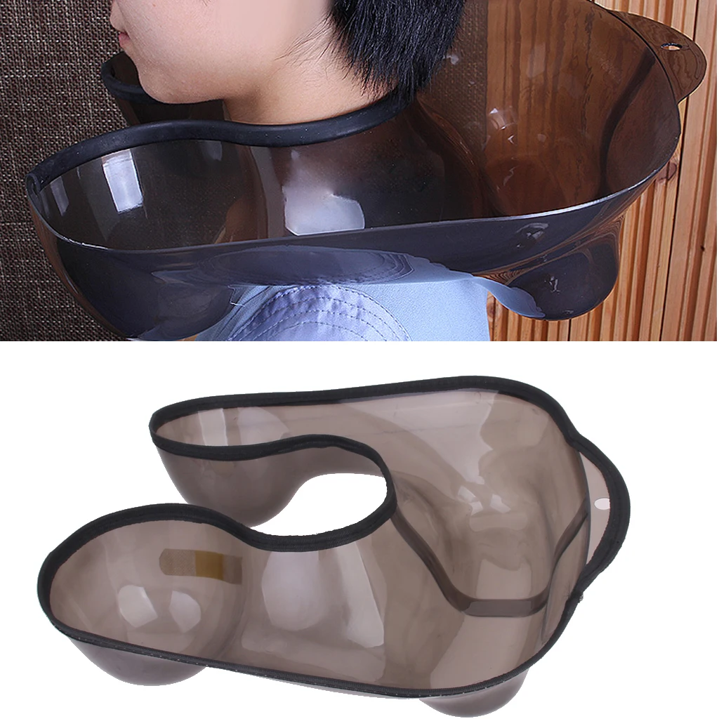 Black Large Soft Neck Tray For Salon Hairdresser Beauty Non-spill Free Perm Hair Coloring Shoulder Neck Tray Medicine Water Sink