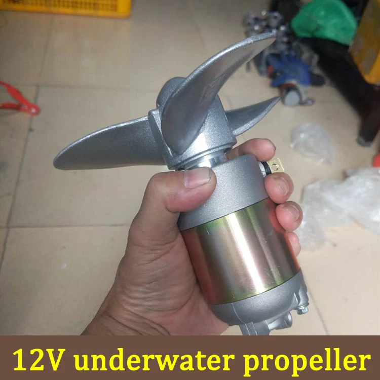 

DIY Electric Boat Nest Lath Outboard Motor Propeller Paddle Machine Rubber Boat 12V Underwater Motor Propeller