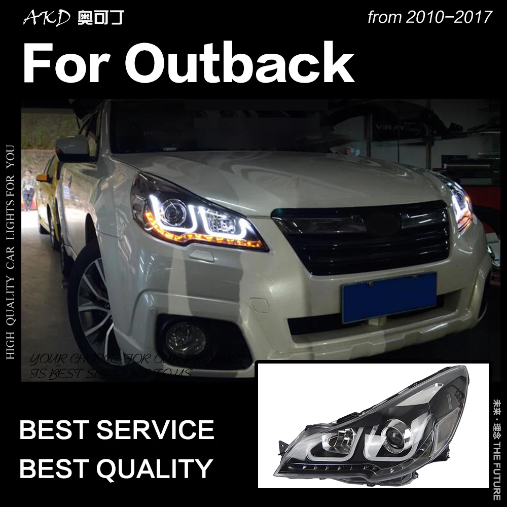 AKD Car Styling Head Lamp for Legacy Headlights 2010-2016 Legacy LED Headlight Angel Eye DRL Hid Bi Xenon Auto Accessories