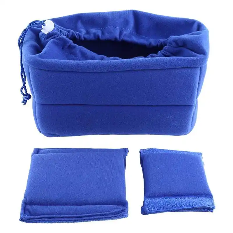 Bolsa acolchada de terciopelo a prueba de golpes para lente de cámara, bolsa de almacenamiento protectora para Sony y Nikon, accesorios para cámaras