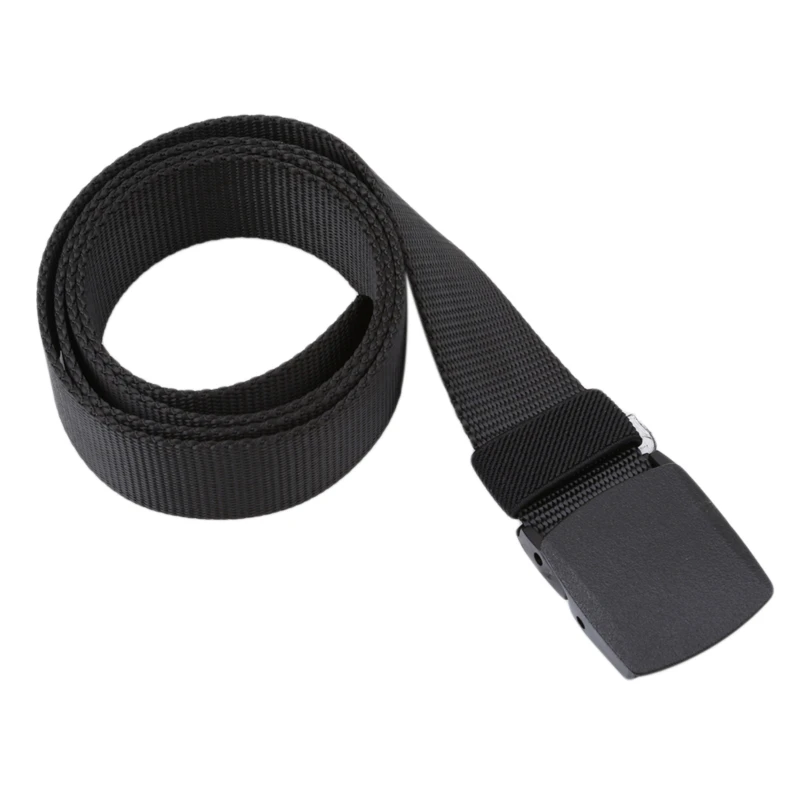 Men Female Belts Nylon Adjustable Belt Men Outdoor Travel Waist Belt with Plastic Buckle for Pants 120cm