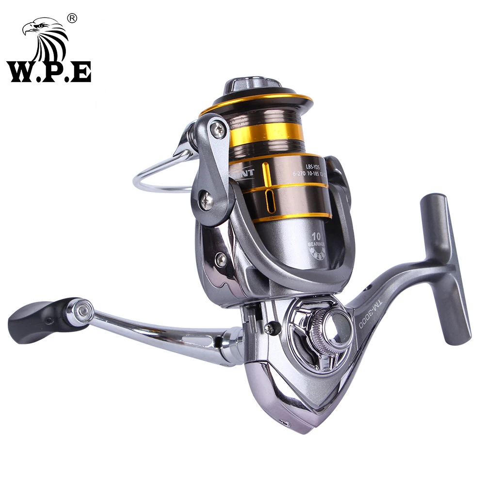 W.P.E TOURAMENT3 Series 3000/4000/5000/6000 10+1 Ball Bearings Spinning Fishing Reel High Speed Front Drag Fishing Wheel