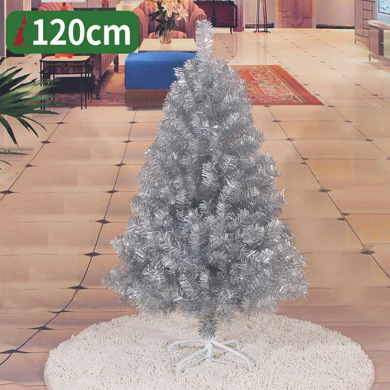 Zilveren kerstboom 2 3 4 5 6 7 8 FT decoratie ondergecoat festivalvakantie