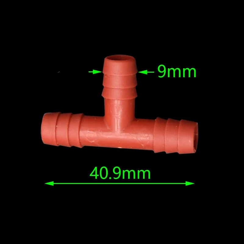 8mm złącze tee rozdzielacz wody 3/8 wąż nawadnianie ogrodu tee barb automat do wody armatura 20 sztuk