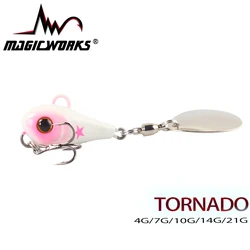 MAGIC WORKS Tail Spinner Metal Jig Blade Spoon, señuelo de pesca, fundición, orilla, Jigging, Lucio, cebo Artificial, aparejos de pesca