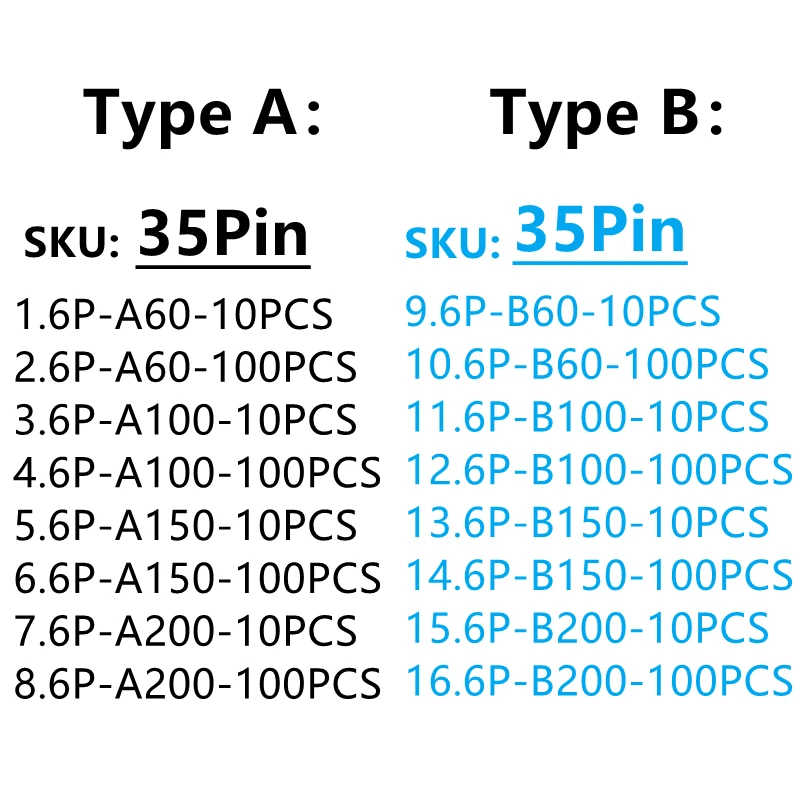 10PCS/100PCS AWM 20624 80C 60V VW-1 FFC-0.5MM-35P TypeA/B 60/100/150/200มม.