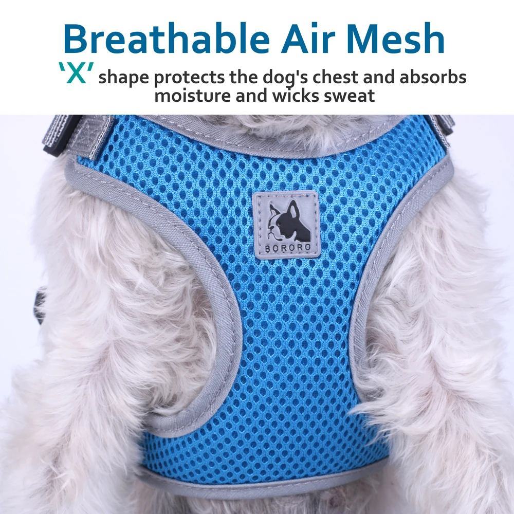 Pet Dog Harness Mesh Breathable Summer Pet Puppies Reflective Dog Cat Vest Harness Dog Soft Chest Strap for Small Medium Dogs