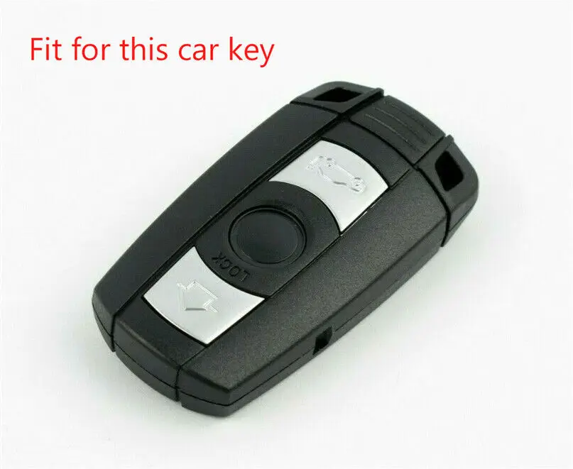 1Pcs Leather Car Key Fob Case Cover For BMW 1 3 5 6 Series E90 E91 E92 E60