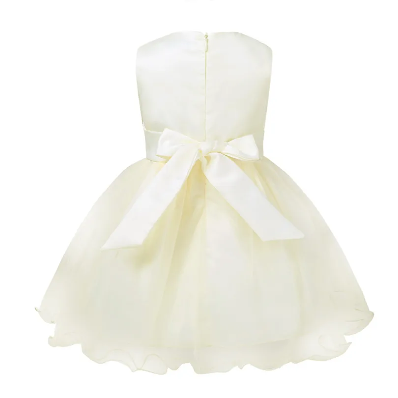 Robe de princesse en Tulle pour bébés filles, en maille, motif floral, pour spectacle, fête d'anniversaire, mariage