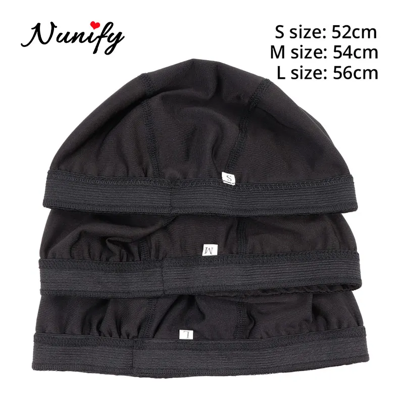 Nunify 1PCS S M L Wholesale Spandex Dome Cap For Bonnet Perruque Black Hairnet Dome Cap Swimming Wig Accessories Wholesale