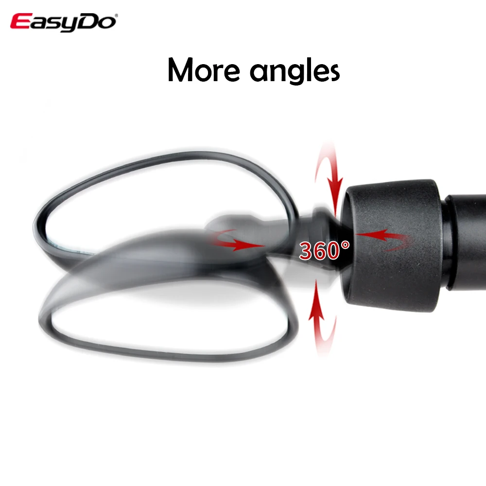 Easydo Bicycle Handlebar Mini Rear View Mirror for Bicycle E-Bike Scooter Rear-View Mirror Exquisite Anti-Shake Bike Accessory