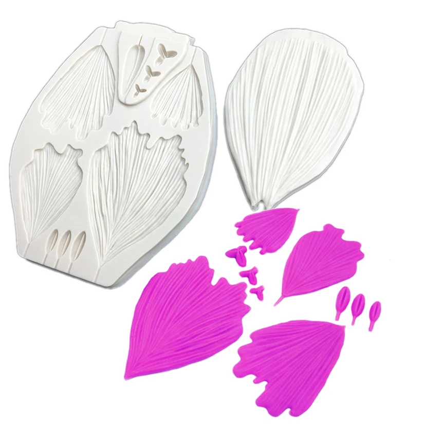 Flower Parrot Tulip Peony Silicone Sugarcraft Chocolate Cupcake Baking Mold Resin Tools Fondant Cake Decorating Tools