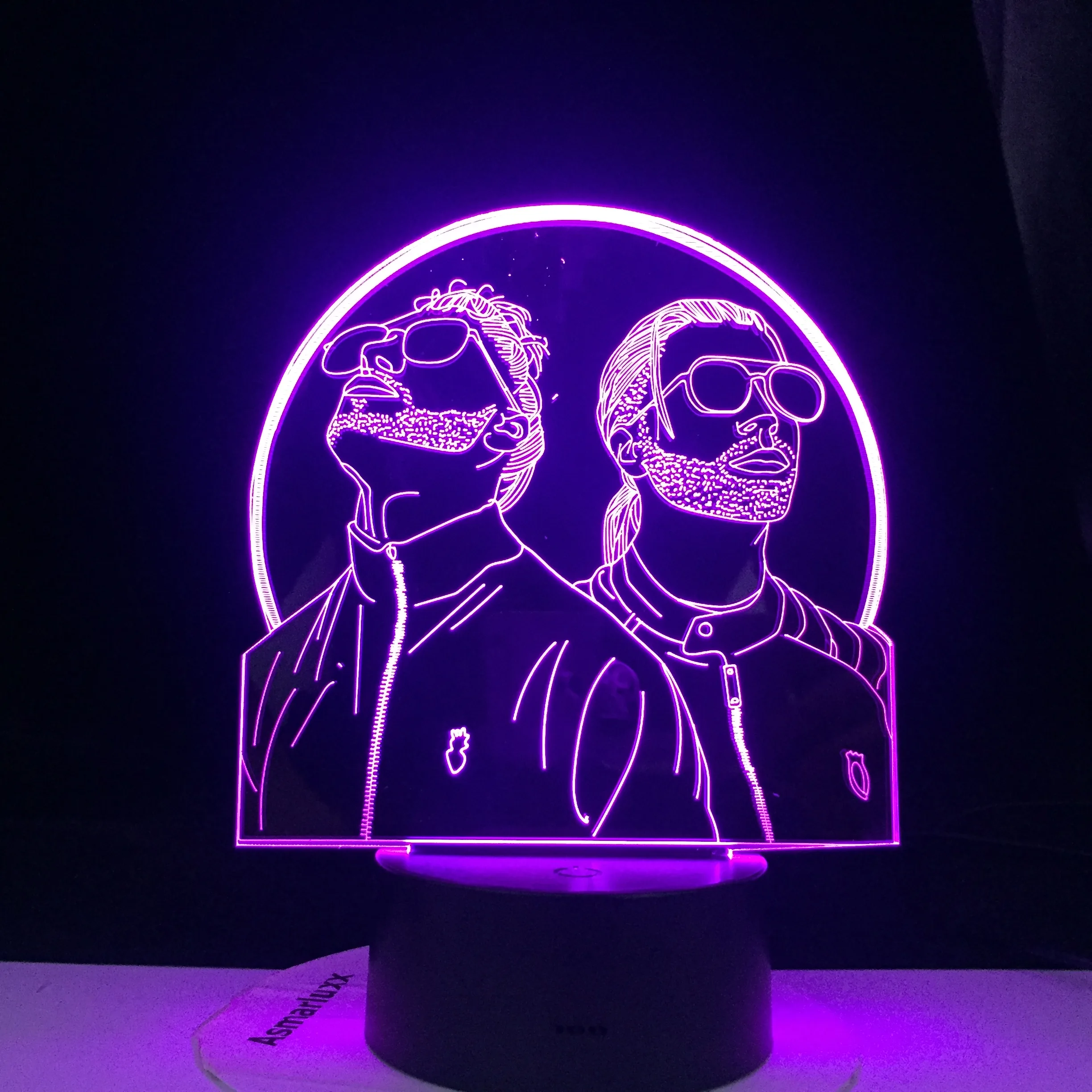 French Rap Group PNL 3d Led Night Light Color Changing Night lamp Bedroom Lighting for Fans Suprise Gifts Dropship Fast Service