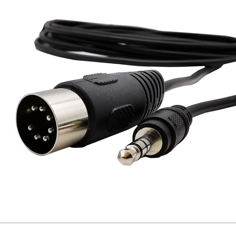 7Pin Din Male to 3.5mm 1/8in Stereo Audio Cable MIDI 7 pin to 3.5mm cable  0.5m 1m 1.5m 3m