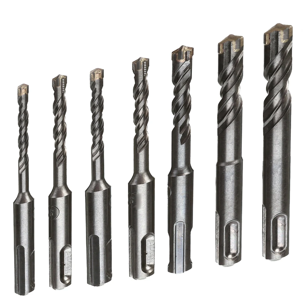 Juego de brocas para mampostería, vástago SDS Plus para martillo eléctrico, Punta cruzada de carburo de tungsteno, 110mm, 1 unidad