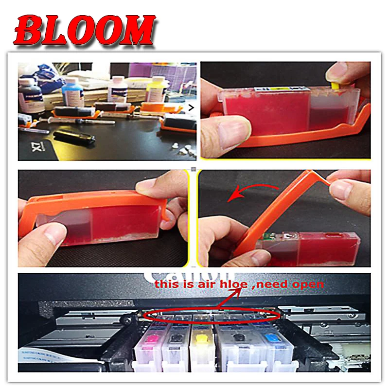 refill ink cartridge for 580 cli 581 xxl For CANON PIXMA TS6150 TS6250 TR7550 TR8550 TR9550C TS705 TS6250 TS6350 Printer