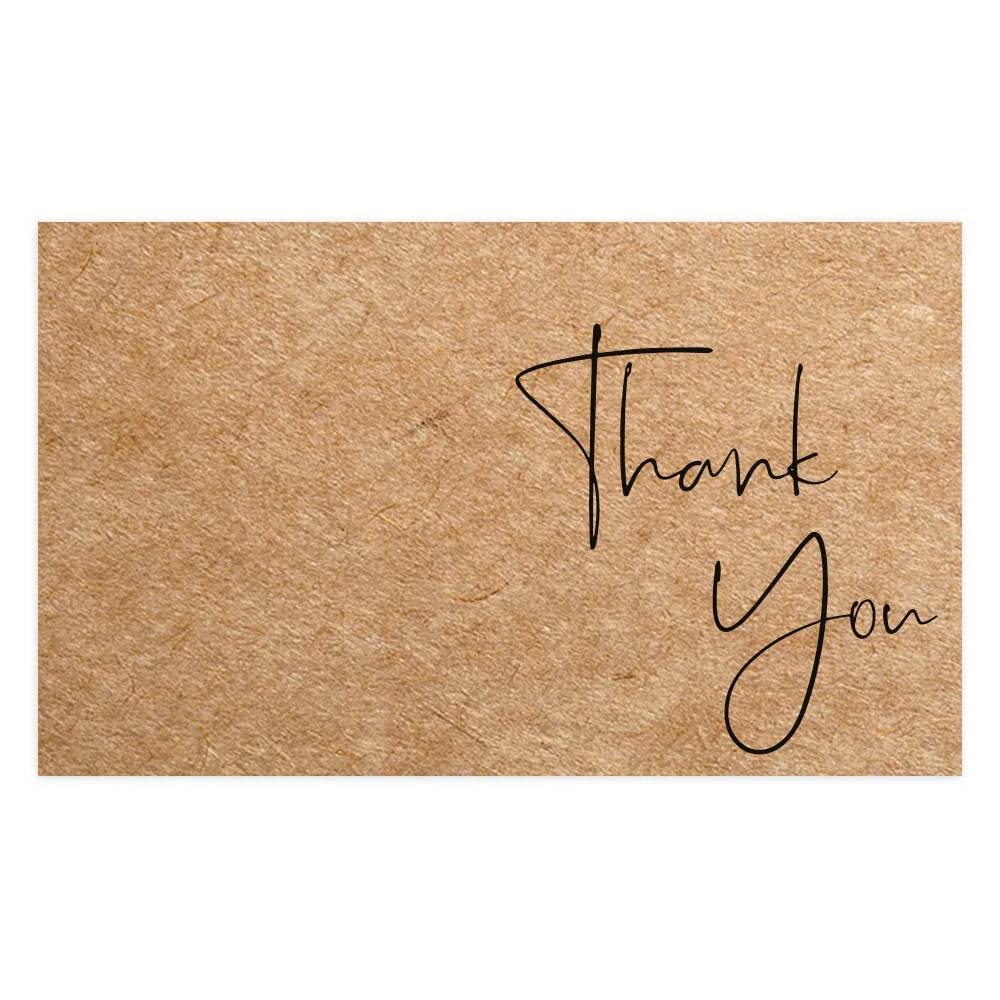 30pcs/bag Kraft Paper Thank You Card Enterprise Store Business Thank You Order Card Wholesale Gift Decoration Card