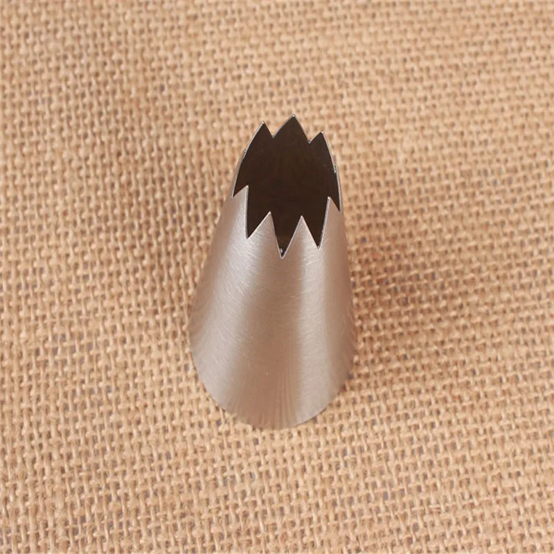 1PCS Large Size Open Star Stainless Steel Icing Piping Nozzles Fondant Cake Decorating Pastry Sets Tools Bakeware 9 Teeth #362