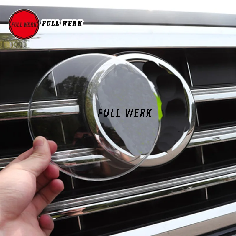

1pc Acrylic Car Styling Front Sticker Head Emblem Cover Transparent Cap Protector for Touareg 19-21 2.0T Car Exterior Accessory