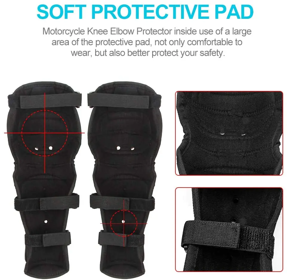 4Pcs Kneeling Pads Motorcycle Knee Protector Leg Bike Protection Elbow Guards Bicycle Cycling Sports Gear Adjustable Motocross