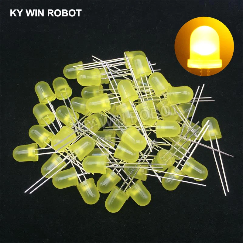 50 Stück 8MM LED-Dioden 8 MM Sortiment-Set Weiß Grün Rot Blau Gelb DIY Leuchtdioden – Detail 2