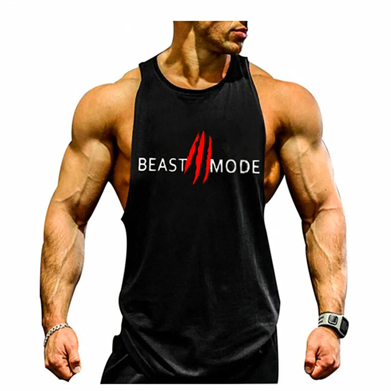 New Arrivals Bodybuilding stringer tank top man Cotton Gym sleeveless shirt men Fitness Vest Singlet sportswear workout tanktop