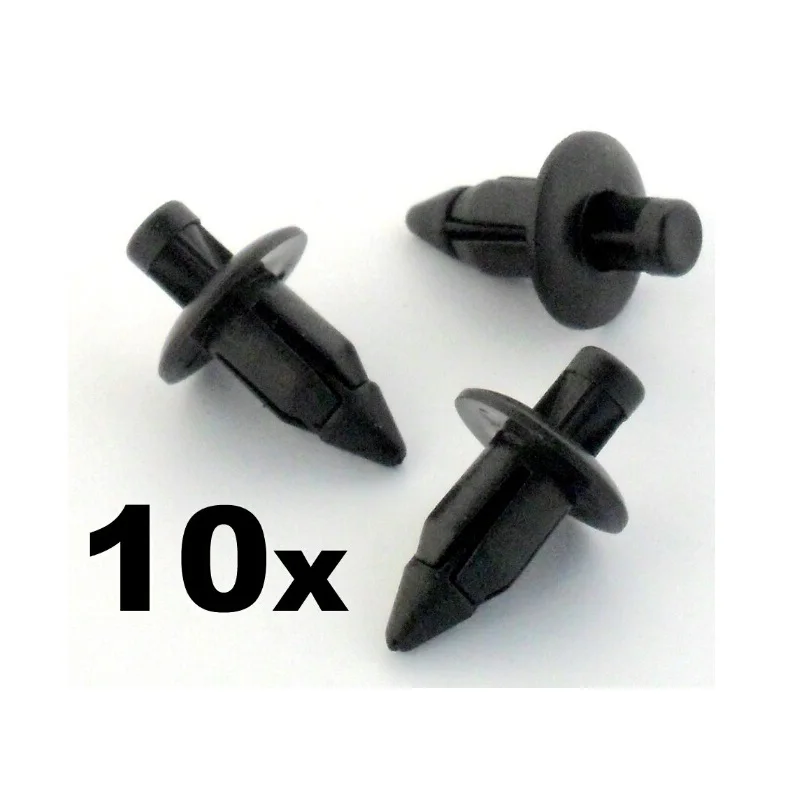 10x 6mm Plastic Rivet Bike Fairing Trim Clips- For Honda, For Yamaha, For Suzuki, For Kawasaki