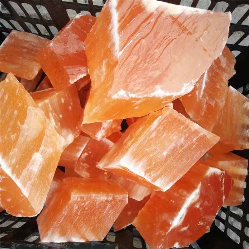 

New arrivals rough healing crystals minerals natural orange selenite raw stone for home decoration