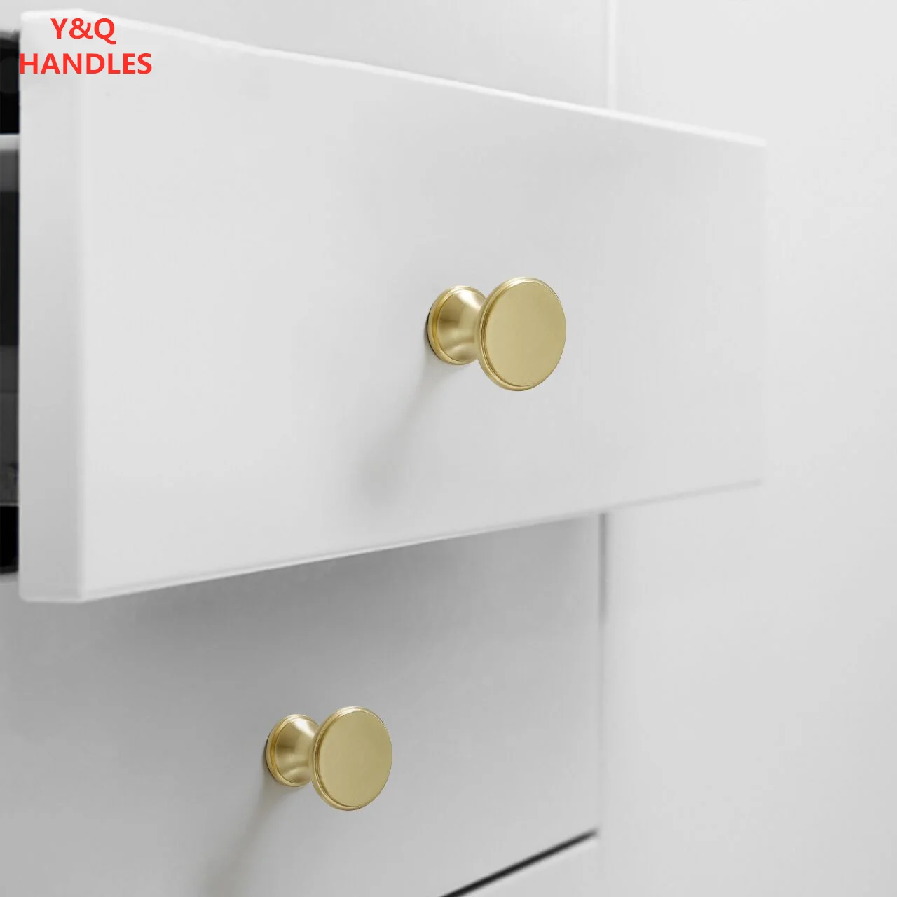 Handles Drawer Cabinet Furniture Kitchen Handles for Cabinet Knob Door Drawer Furniture Kitchen Golden Single hole Rings Knob