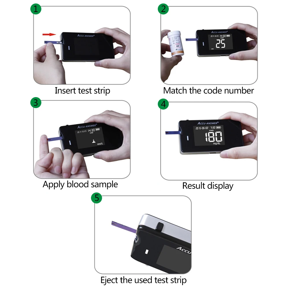 4 in1 Quick Test Cholesterol&Hemoglobin&Uric acid&Blood Glucose Meter glucometer kit Diabetes Gout Monitor&Test Strips&Lancets