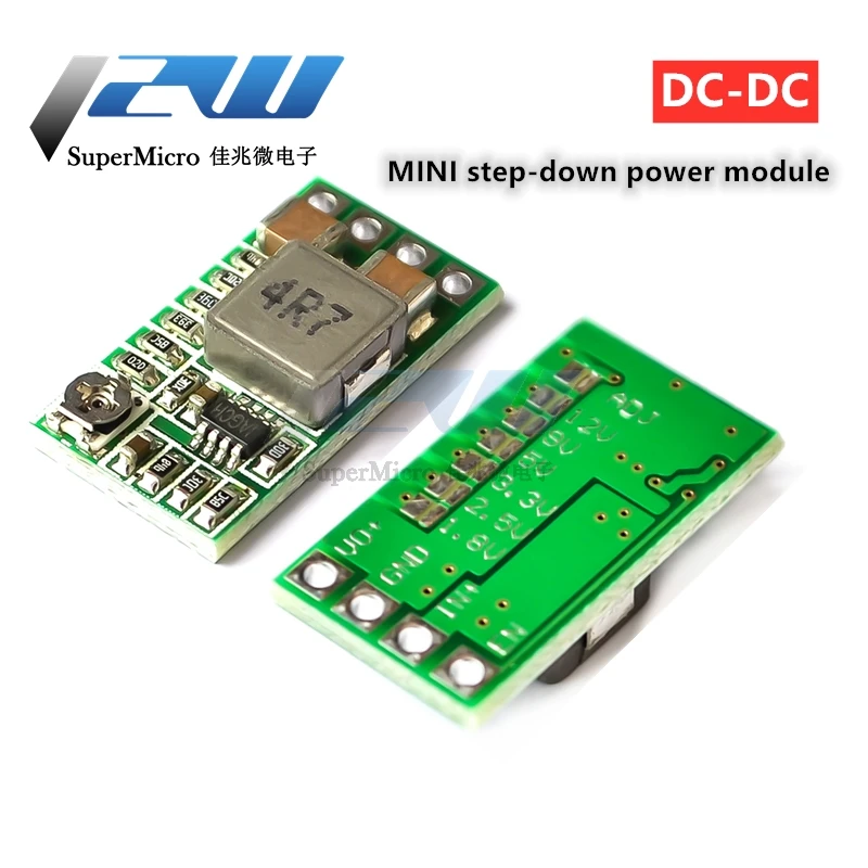 Ultra-Small Size DC-DC Step Down Power Supply Module 3A Buck Converter Adjustable 1.8V 2.5V 3.3V 5V 9V 12V