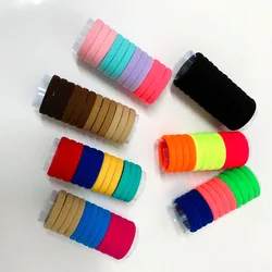 24pcs/set Women Elastic Hair Bands Girls Balck Hair Ring Gum Kid Colorful Nylon Headband  Ponytail Holder Scrunchie wholesale