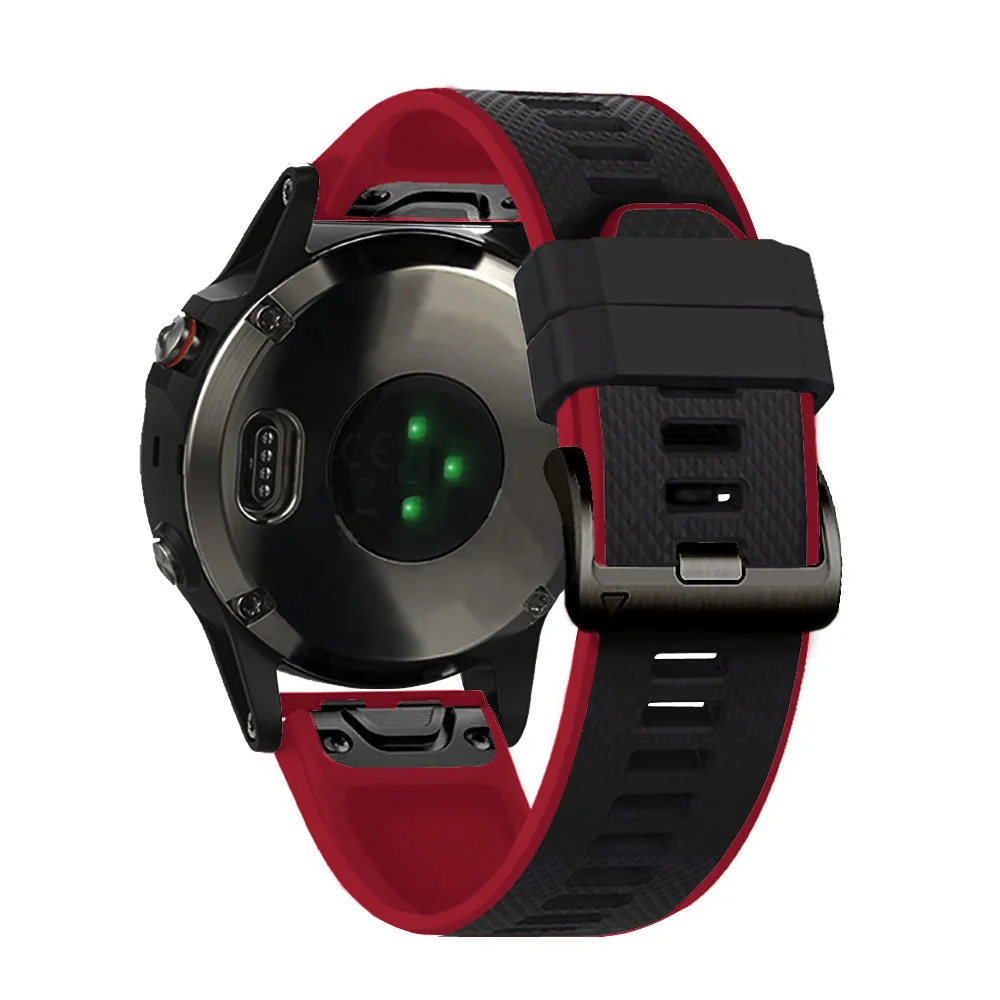 Ремешок силиконовый для наручных часов Garmin Fenix 6X 6Pro 5X 5 Fenix 7X 7 3HR 26 22 мм