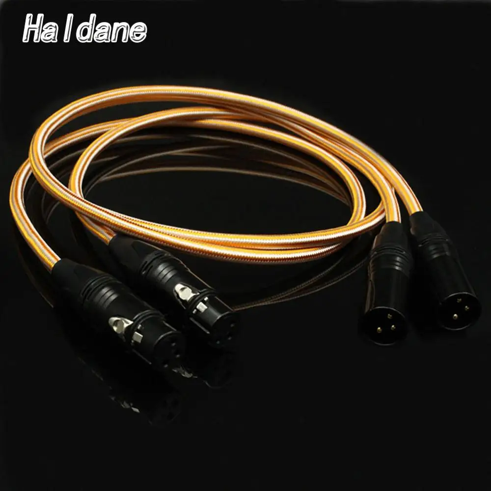 

Haldane Pair HIFI Silver-plated XLR Balanced Cable Hi-end 2 XLR Male to XLR Female Cable With Gold-plated XLR Connector