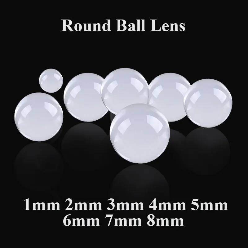Round Ball Lens Diameter 1mm~35mm (BK7) K9 Optical Glass Solid Glass for Endoscope Sensors Optical Fiber Communication