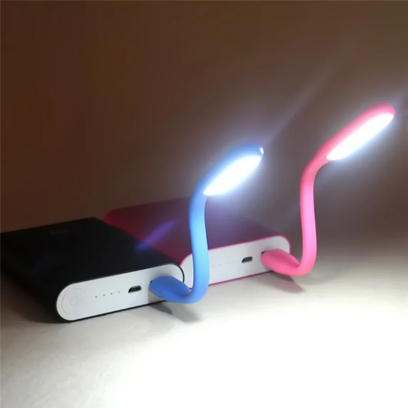 Dropshipping USB LED Book Light Flexible Foldable LED USB Reading Lamp DC 5V Nightlight For Power Bank Computer Notebook Laptop