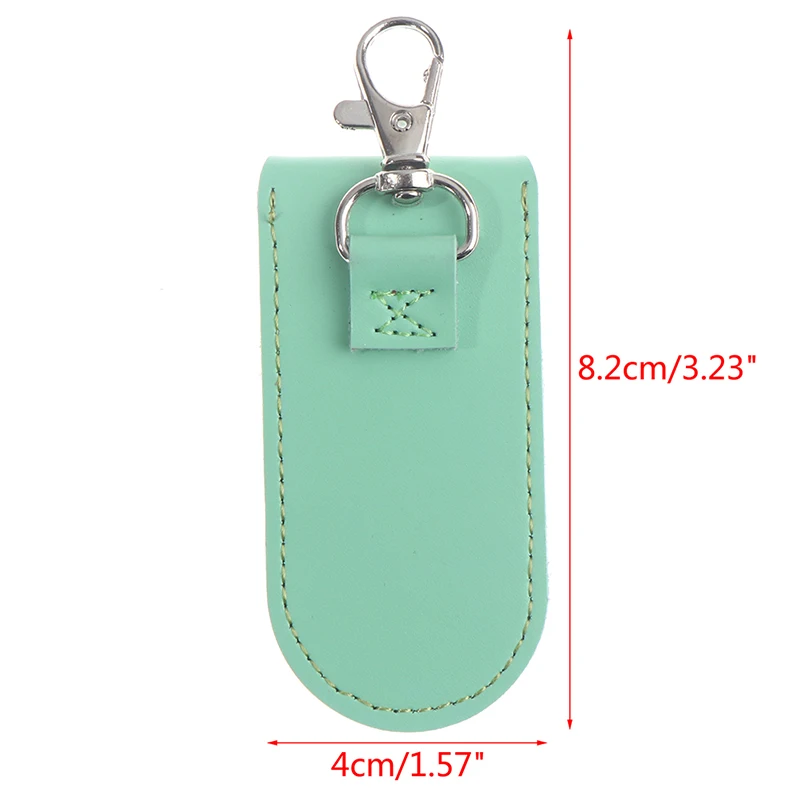 1pc Pouch Bag Case Protective Leather With Keychain For Usb Flash Drive Memory Stick