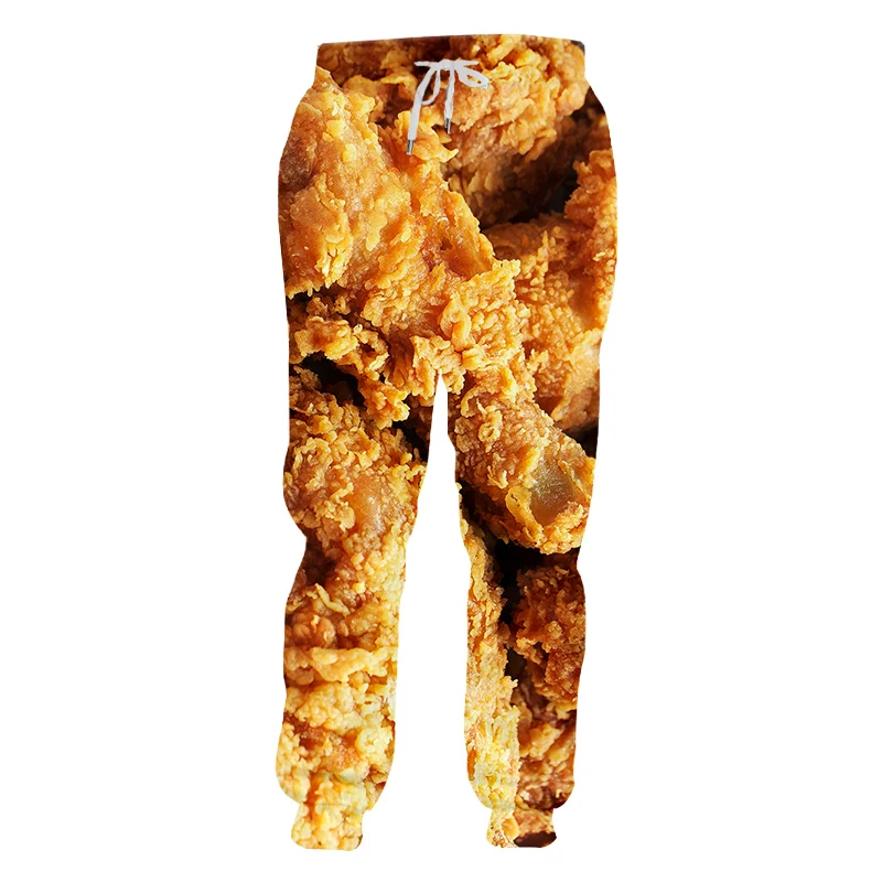 Creative Food Fries 3D Print Harajuku Men Sweatpants Tracksuit Streetwear Women Fashion Casual Trousers  Long Pant Custom 4XL