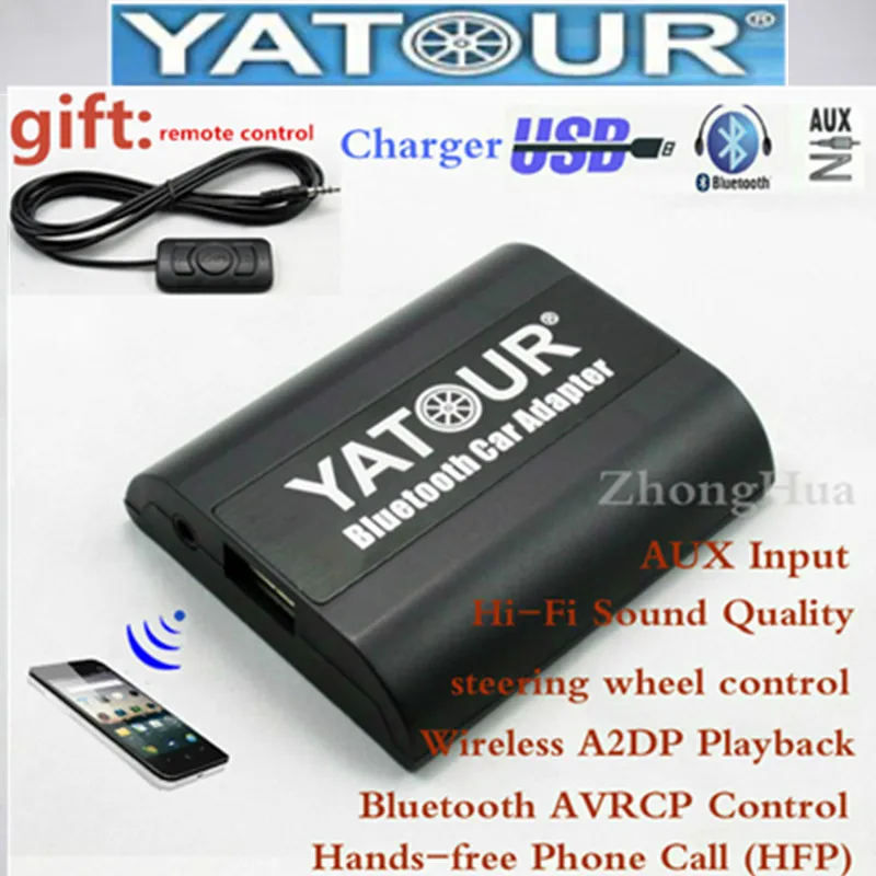 

Yatour Car Audio Bluetooth Mp3 Player For Peugeot 307 Citroen RD4 RT3 Can-bus YT-BTA USB Charger AUX IN HI-FI A2DP