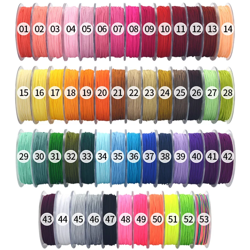

Oar 0,8 мм, большой размер, новинка, 53 цвета, Нефритовая нить № 72, плетеный браслет ручной работы, бусины, нитка wenplay, уплотненная матовая веревка, 100 метров