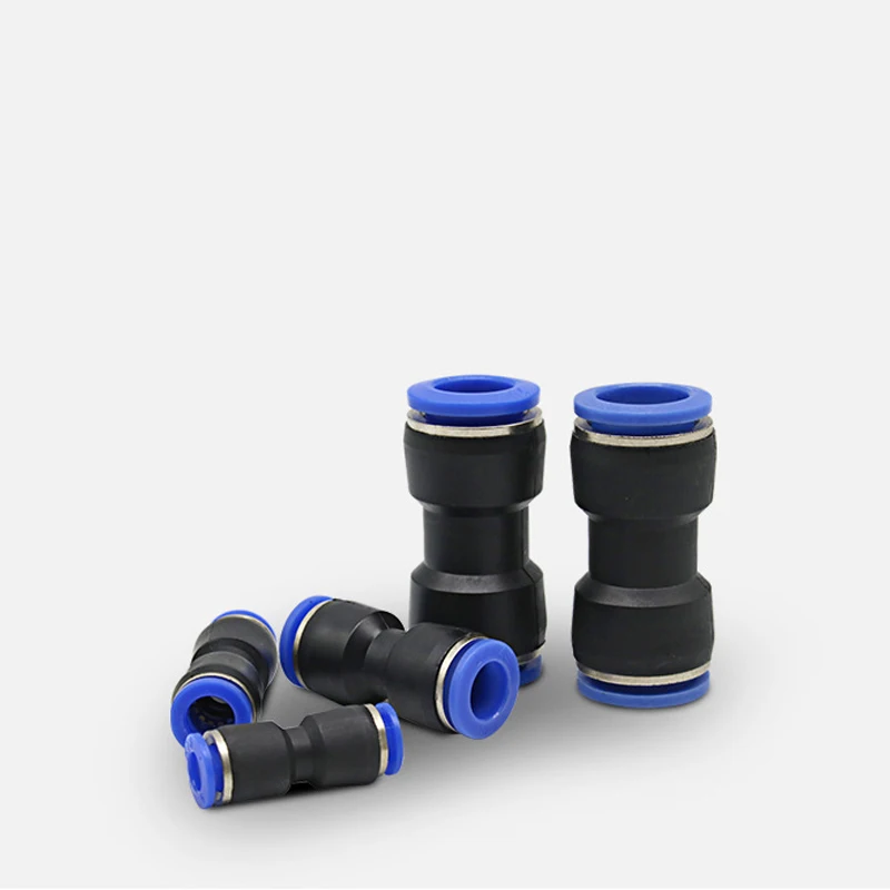 Conector de tubo neumático, accesorios rápidos de aire, manguera de plástico de empuje de agua de 4mm, 6mm, 8mm, 10mm, 12mmPV, PE, PU, PY