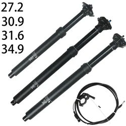 ZOOM MTB Bike Dropper Seatpost 27.2 30.9 31.6 34.9 Internal Routing 80/100mm Travel Mountain Bicycle Seat Post Remote Control