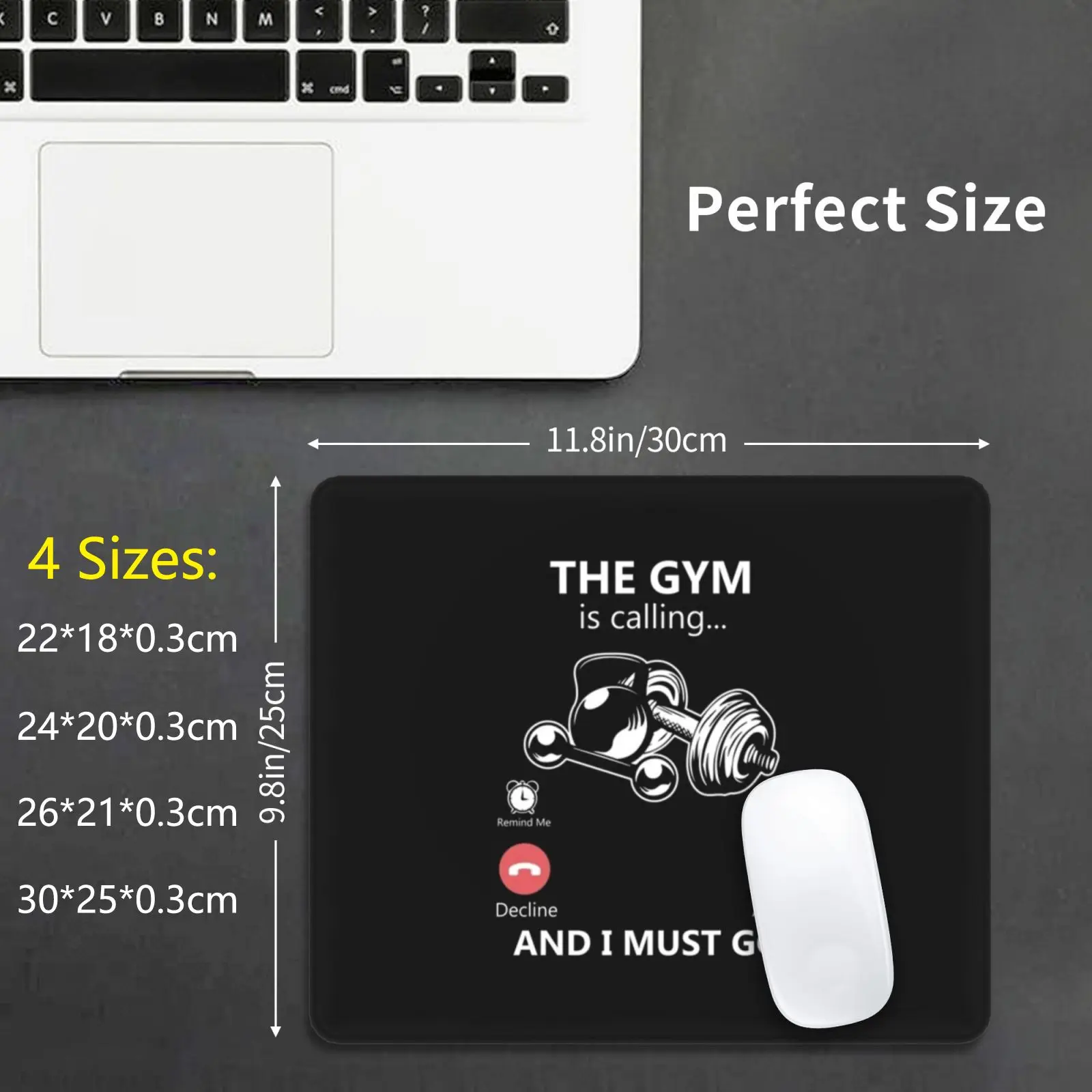 The Gym Is Calling And I Must Go Workout Personal Trainer Gear Mouse Pad DIY Print Cushion Gym Gym Workout