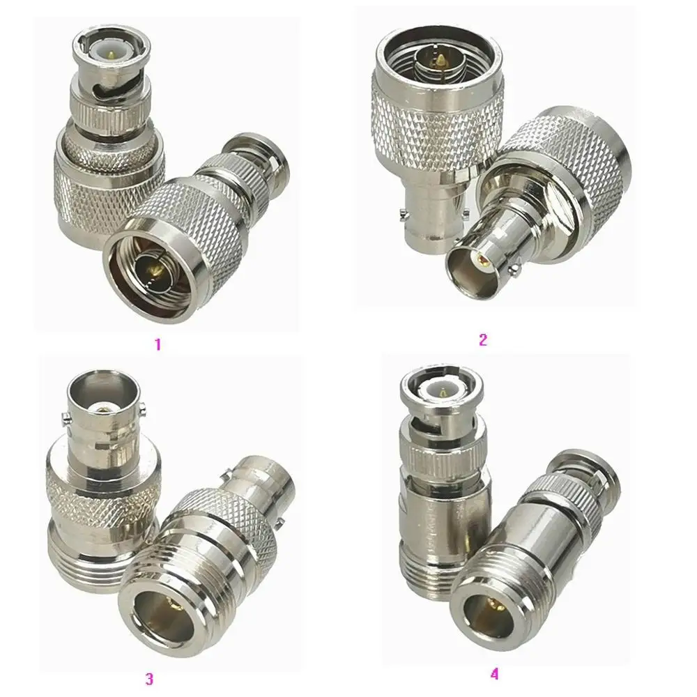 1Pcs Bnc Naar N Male Plug & Vrouwelijke Jack Rf Coax Adapter Connector Test Converter Messing