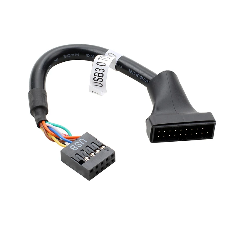 NEW Flexible Material USB3.0 20Pin Male To USB2.0 9Pin Motherboard Female Cable Use For CD-ROM Floppy Drive Panel