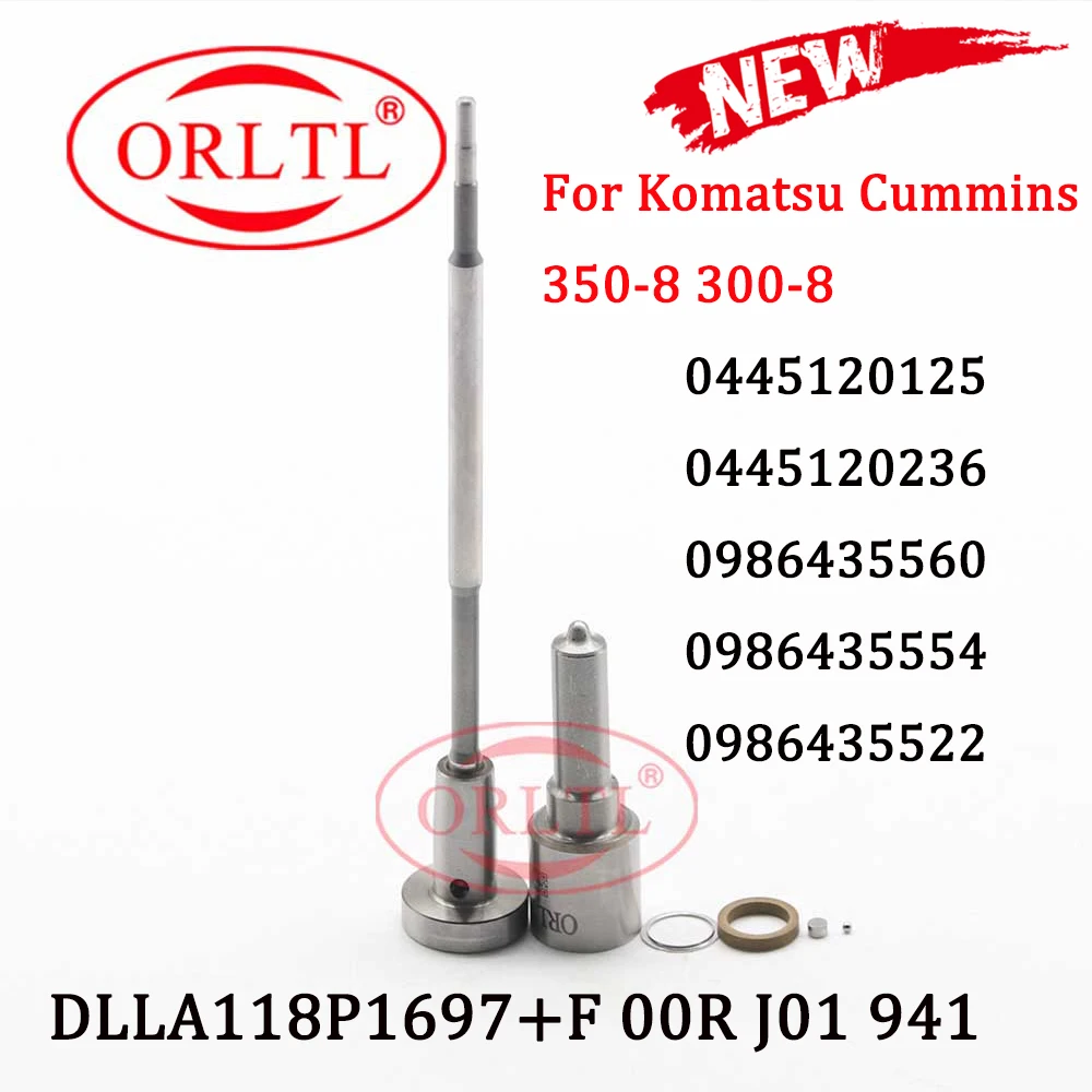 Fuel Injector Repair Kits Nozzle DLLA118P2203 Sprayer Valve F00RJ01941 injector spare parts for Komatsu 0445120125 0445120236